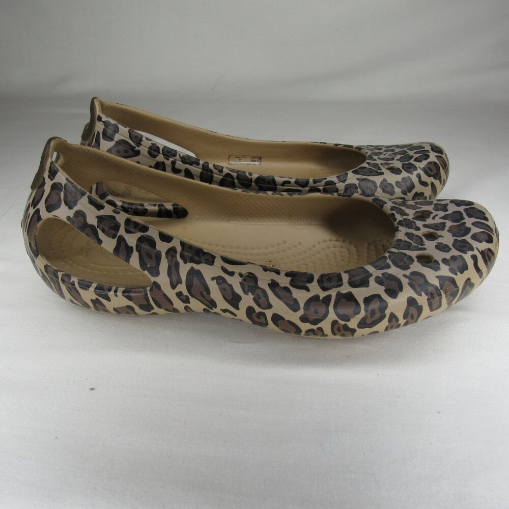 Crocs KADEE Leopard Print Slip on Loafer Shoe Women's 8 - Picture 6 of 10